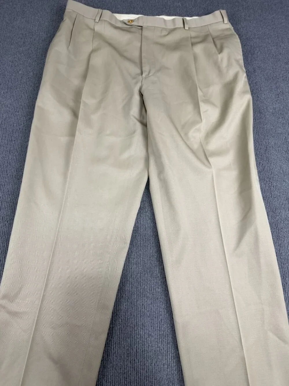 Brooks Brothers Mens Madison Fit Pleated Light Brown Dress Pants 42x30